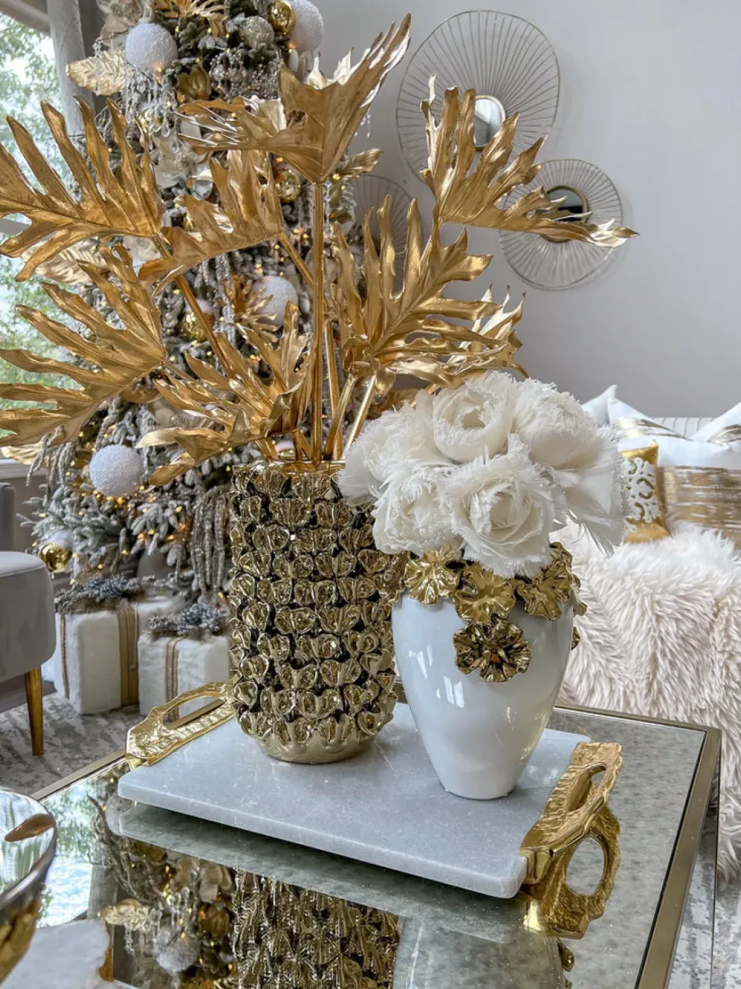 Inspire Me! Home Decor Gold Textured Ceramic Bottle Vases (2 Sizes) Discount