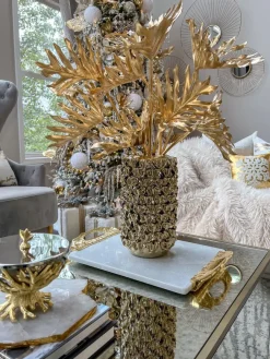 Inspire Me! Home Decor Gold Textured Ceramic Bottle Vases (2 Sizes) Discount
