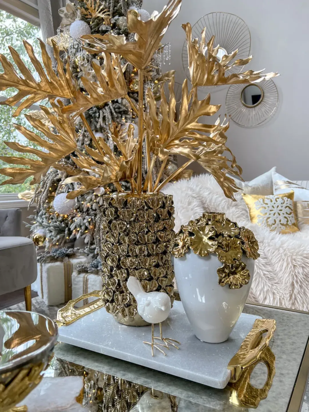 Inspire Me! Home Decor Gold Textured Ceramic Bottle Vases (2 Sizes) Discount