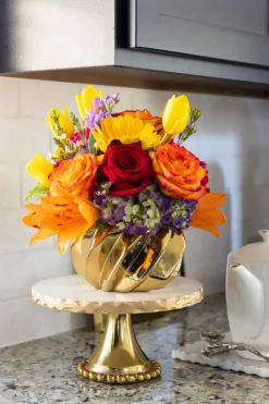 Inspire Me! Home Decor Gold Tray With Handle Clearance