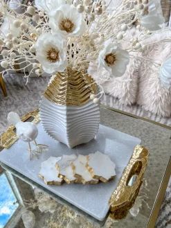 Inspire Me! Home Decor Gold Triple Leaf Tea Light Holder Discount