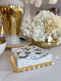 Inspire Me! Home Decor Gold Two-Tone Dragonfly Cake Stand Discount