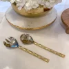 Inspire Me! Home Decor Gold Wavy Beaded Serving Bowl Clearance