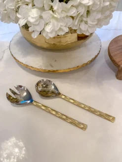 Inspire Me! Home Decor Gold Wavy Beaded Serving Bowl Clearance