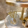 Inspire Me! Home Decor Gold & White Ceramic Mug With Marbled Design And Angled Gold Handle Discount