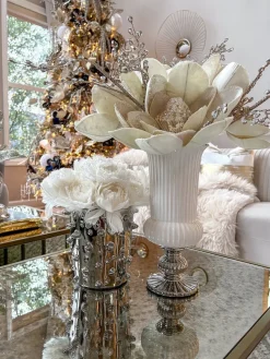 Inspire Me! Home Decor Gold White Linear Vase (2 Colors) New