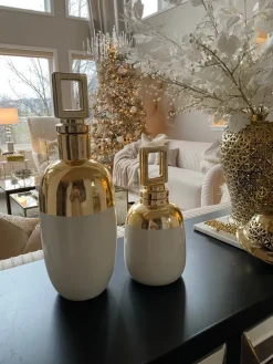 Inspire Me! Home Decor Gold & White Ginger Jar (3 Sizes) Hot
