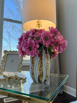 Inspire Me! Home Decor Gold & White Marble Print Ginger Jar “From Pops Of Color Home Collection” (2 Sizes) Online