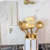 Inspire Me! Home Decor Gold & White Striped Vase (2 Sizes) Hot
