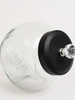 Inspire Me! Home Decor Hammered Glass Canister W/ Gold Leaf Lid (3 Sizes) Hot