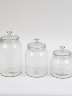 Inspire Me! Home Decor Hammered Glass Canister With Gold Leaf Lid (3 Sizes) Clearance