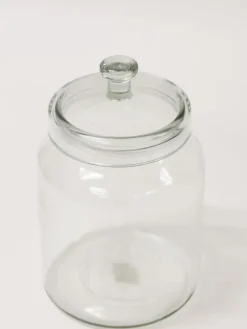 Inspire Me! Home Decor Hammered Glass Canister With Gold Leaf Lid (3 Sizes) Clearance