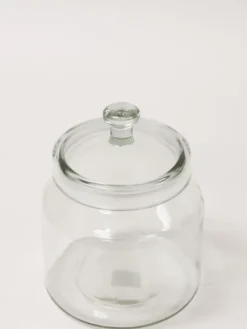 Inspire Me! Home Decor Hammered Glass Canister With Gold Leaf Lid (3 Sizes) Clearance