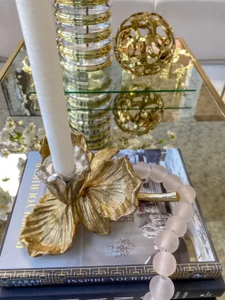 Inspire Me! Home Decor Hammered Gold Metal Candle Holder (2 Sizes) Best
