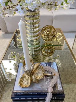 Inspire Me! Home Decor Hammered Gold Metal Candle Holder (2 Sizes) Best