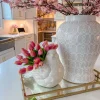 Inspire Me! Home Decor Indoor/Outdoor Gold And White Etched Planters (3 Sizes) Hot