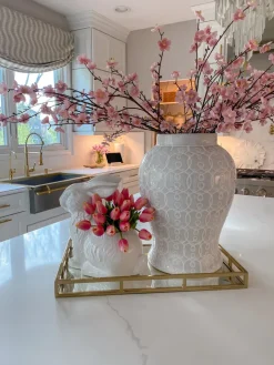 Inspire Me! Home Decor Indoor/Outdoor Gold And White Planters (2 Sizes) Online