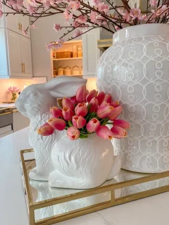 Inspire Me! Home Decor Indoor/Outdoor Gold And White Planters (2 Sizes) Online