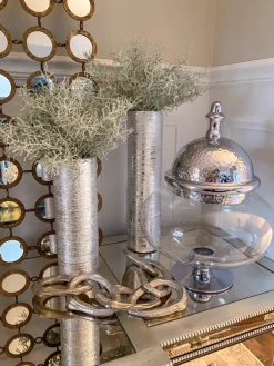 Inspire Me! Home Decor Jars Oversized Silver Hammered Lid Apothecary Jar Clearance