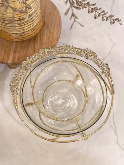Inspire Me! Home Decor Jars White And Gold Elegant Jar With Lid (2 Sizes) Outlet