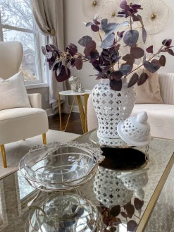 Inspire Me! Home Decor Jars White And Gold Elegant Jar With Lid (2 Sizes) Outlet