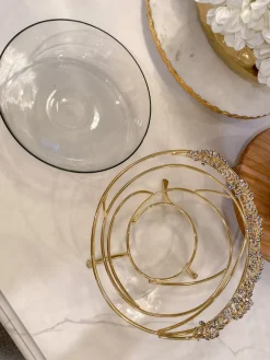 Inspire Me! Home Decor Jars White And Gold Elegant Jar With Lid (2 Sizes) Outlet
