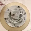 Inspire Me! Home Decor KITCHEN Rectangle Porcelain Serveware With Metal Base And Handles (2 Colors) Discount