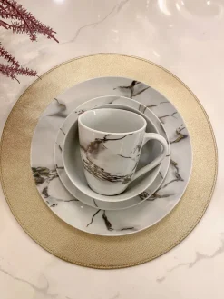 Inspire Me! Home Decor KITCHEN Rectangle Porcelain Serveware With Metal Base And Handles (2 Colors) Discount