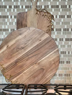 Inspire Me! Home Decor KITCHEN Intricate Detail Marble Scroll Tray Fashion