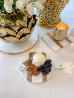 Inspire Me! Home Decor KITCHEN Organic Shape Marble Lazy Susan Outlet