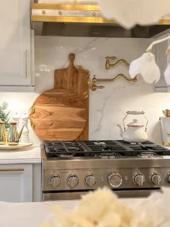 Inspire Me! Home Decor KITCHEN Wood Charcuterie Board With Gold Handle Clearance