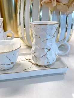 Inspire Me! Home Decor KITCHEN Rose Shape With Mug With Lid And Spoon Hot