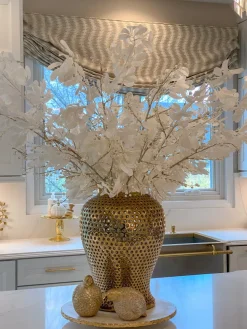 Inspire Me! Home Decor Large Beaded Ivory Magnolia Stem Hot