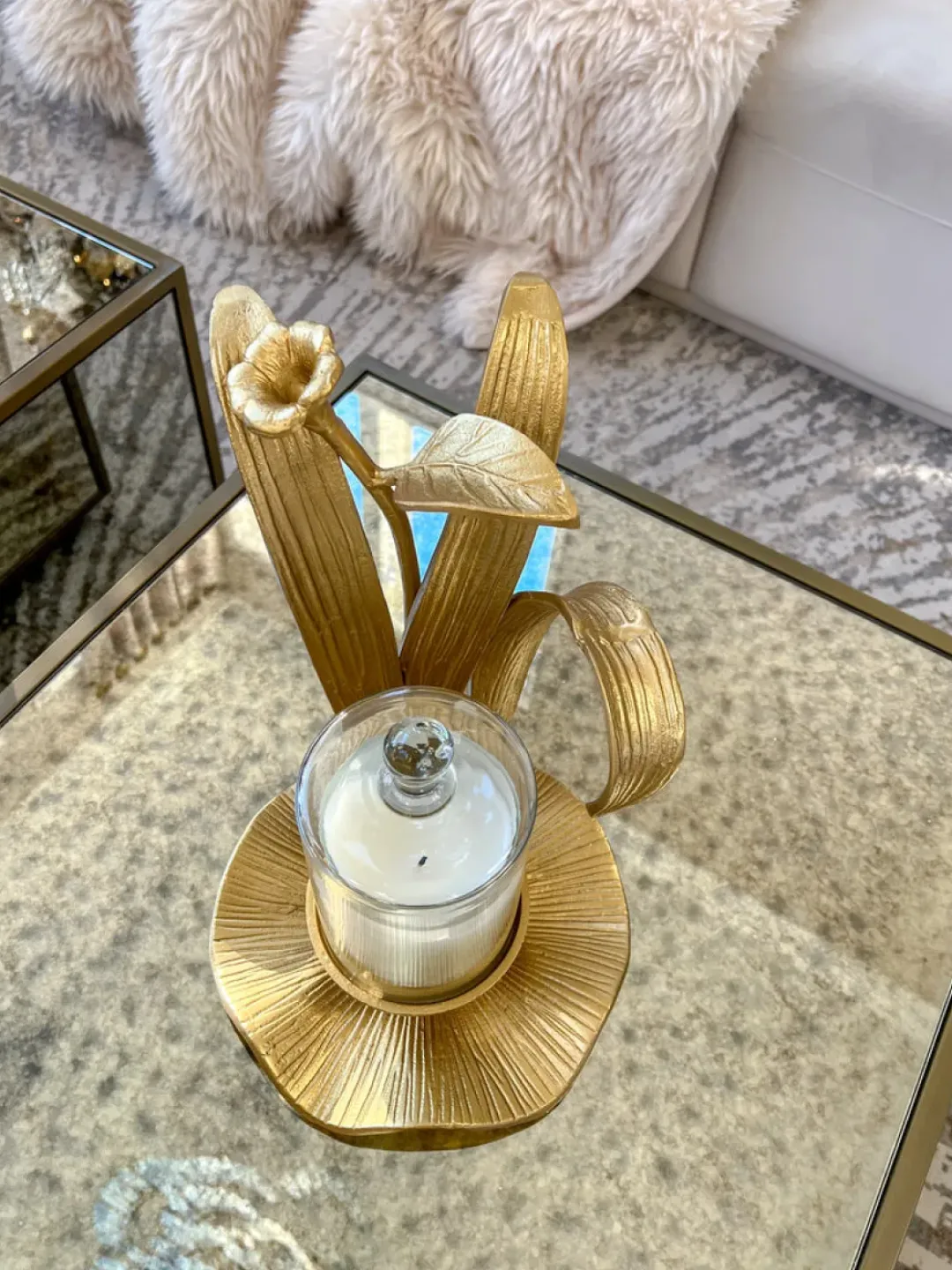 Inspire Me! Home Decor Large Blooming Flower Candle Holder Online