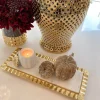 Inspire Me! Home Decor Large Glass Bowl On Gold Branch Base Best