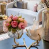 Inspire Me! Home Decor Large Glass Vase W/ Silver Metal Decor (2 Sizes) Online