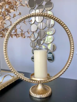 Inspire Me! Home Decor Large Gold Engraved Leaf Tray Fashion