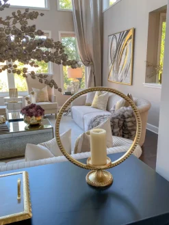 Inspire Me! Home Decor Large Gold Engraved Leaf Tray Fashion