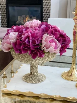 Inspire Me! Home Decor Large Hammered Gold Metallic Ceramic Planter Pot (5.75″) Clearance
