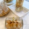 Inspire Me! Home Decor Large Marble Tray With Gold Pomegranate Handles Fashion