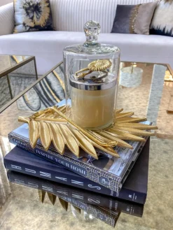 Inspire Me! Home Decor Large Radiant Glass Candle Best