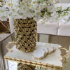 Inspire Me! Home Decor Large Rectangular Glass Tray With Cherry Blossom Details Discount