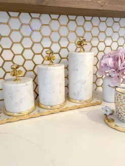 Inspire Me! Home Decor Large Round Gold Tray With Bird Detail Hot