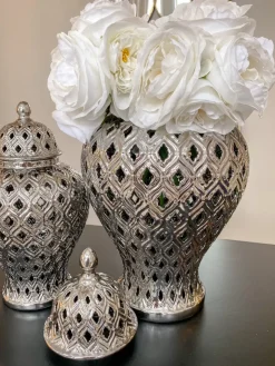 Inspire Me! Home Decor Large Shiny Gold Ceramic Petal Vase Online