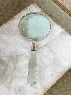 Inspire Me! Home Decor Large Silver Magnifying Glass With Textured Glass Handle Outlet