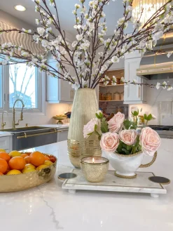 Inspire Me! Home Decor Large Stainless Bowl On Gold Branch Base Online
