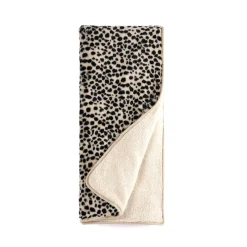 Inspire Me! Home Decor Leopard Faux Fur Cozy Throw New