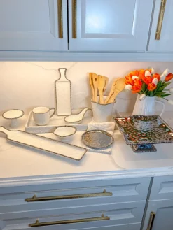 Inspire Me! Home Decor Long Gold Edge Tray Clearance
