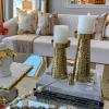Inspire Me! Home Decor Long Slim Gold Metal Leaf Tray Best