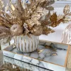 Inspire Me! Home Decor Long Wooden Tray With Gold Beaded Handles Outlet
